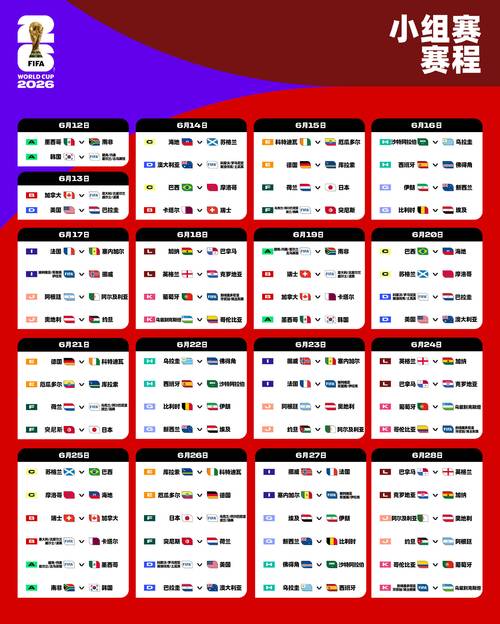 2022年世界杯赛程表及结果公布，2022年世界杯赛程表时间